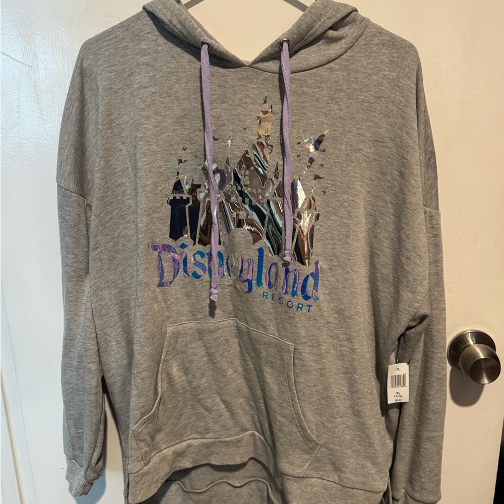 Disney Gray Hoodie with Purple Accents